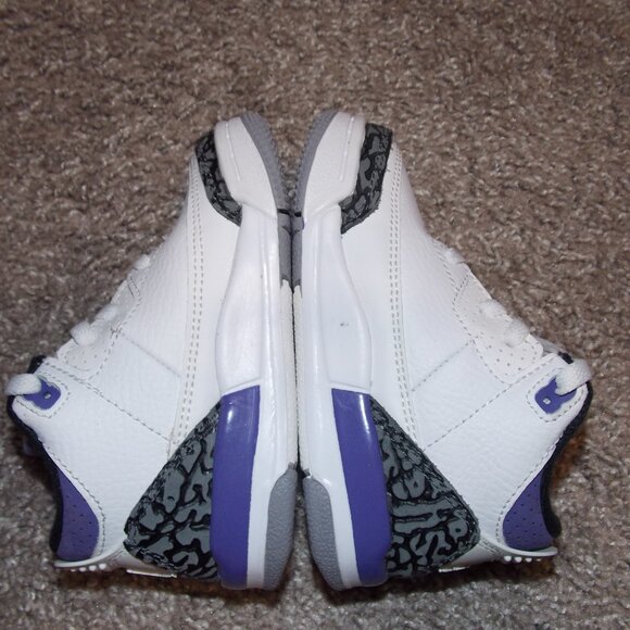 Kids Air Jordan 3 Retro "Dark Iris Purple" Size 7C - Picture 5 of 9